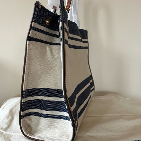 Tory Burch Ella  stripe jacquard tote bag - Picture 7 of 15